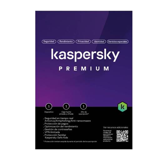 Kaspersky Premium + Customer Support, 1 Dispositivo, 1 Cuenta, 1 Año, Digital, LATAM