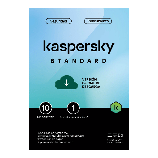 Kaspersky Standard 10 Dispositivos, 1 Año, Digital, LATAM