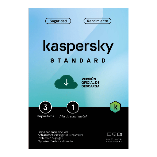 Kaspersky Standard LatAm 3 Dispositivos 1 año